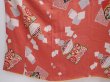 Photo4: 6106T10z520 Antique Japanese Kimono Silk KOMON  Dark coral (4)