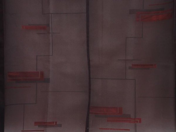 Photo3: 6106T11z390 Vintage Japanese Kimono Silk See through KOMON  Black (3)