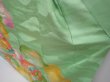 Photo4: 6106T12z1120 Vintage Japanese Kimono Silk FURISODE Flying crane Light green (4)