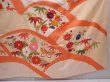 Photo7: 6106T13z1050 Vintage Japanese Kimono Silk FURISODE Flowers Light peach (7)