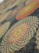 Photo4: 3P06z90  Japanese Kimono Silk  FABRIC Chrysanthemum Navy 66.9x14.4 (4)