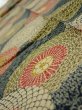Photo4: 3P09z60  Japanese Kimono Silk  FABRIC Chrysanthemum Navy 79.5x7.1 (4)