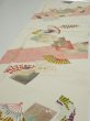 Photo3: 3P05z100  Japanese Kimono Silk  FABRIC Folding fan Off-white 67.7x14.8 (3)