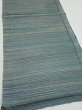 Photo2: 3P01z50  Japanese Kimono Silk  FABRIC  Blue-Gray 37.0x14.6 (2)