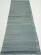 Photo5: 3P02z50  Japanese Kimono Silk  FABRIC  Blue-Gray 37.0x14.6 (5)