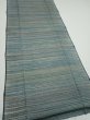 Photo2: 3P06z80  Japanese Kimono Silk  FABRIC  Blue-Gray 65.0x14.4 (2)