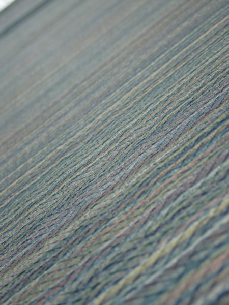 Photo4: 3P06z80  Japanese Kimono Silk  FABRIC  Blue-Gray 65.0x14.4 (4)