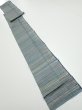 Photo4: 3P09z50  Japanese Kimono Silk  FABRIC  Blue-Gray 78.7x7.1 (4)
