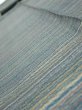 Photo5: 3P09z50  Japanese Kimono Silk  FABRIC  Blue-Gray 78.7x7.1 (5)