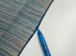 Photo6: 3P09z50  Japanese Kimono Silk  FABRIC  Blue-Gray 78.7x7.1 (6)