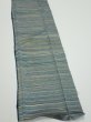 Photo3: 3P10z20  Japanese Kimono Silk  FABRIC  Blue-Gray 35.8x7.1 (3)