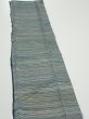 Photo4: 3P10z20  Japanese Kimono Silk  FABRIC  Blue-Gray 35.8x7.1 (4)
