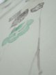Photo4: 3P01z60  Japanese Kimono Silk  FABRIC Rose Mint white 41.7x14.4 (4)