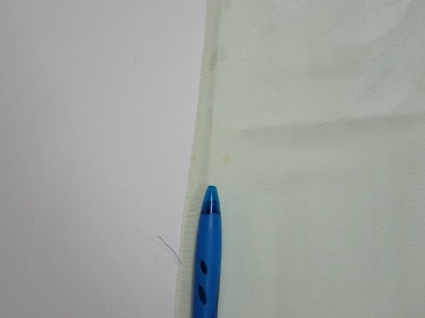 Photo9: 3P01z60  Japanese Kimono Silk  FABRIC Rose Mint white 41.7x14.4 (9)