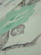 Photo4: 3P02z50  Japanese Kimono Silk  FABRIC Rose Mint white 42.1x14.4 (4)