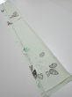 Photo5: 3P05z40  Japanese Kimono Silk  FABRIC Rose Mint white 54.7x7.7 (5)
