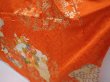 Photo4: 6109T11z1090 Vintage Japanese Kimono Silk FURISODE Peony Orangered (4)