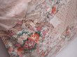 Photo3: 6109T12z1140 Vintage Japanese Kimono Silk FURISODE Flowers Ash pink (3)
