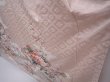 Photo4: 6109T12z1140 Vintage Japanese Kimono Silk FURISODE Flowers Ash pink (4)