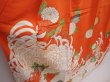 Photo3: 6109T13z1090 Vintage Japanese Kimono Silk FURISODE Chrysanthemum Orangered (3)