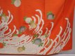 Photo7: 6109T13z1090 Vintage Japanese Kimono Silk FURISODE Chrysanthemum Orangered (7)