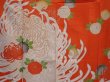 Photo8: 6109T13z1090 Vintage Japanese Kimono Silk FURISODE Chrysanthemum Orangered (8)
