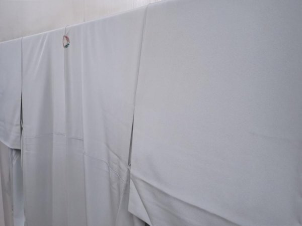 Photo2: 6109T14z1170  Japanese Kimono Silk Artst work IROTOMESODE Garden Dull light blue (2)