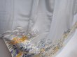 Photo3: 6109T14z1170  Japanese Kimono Silk Artst work IROTOMESODE Garden Dull light blue (3)
