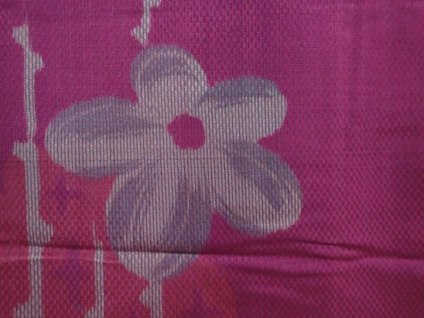 Photo4: 6109T02z500 Vintage Japanese Kimono Silk HAORI Flower Purple-Pink (4)