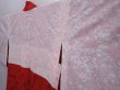 Photo7: 6109T03z580 Vintage Japanese Kimono Silk HAORI Leaf Dark red (7)