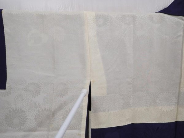 Photo8: 6109T04z580 Vintage Japanese Kimono Silk HAORI Peacock feather (8)