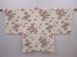 Photo1: 6109T06z500 Vintage Japanese Kimono Silk HAORI Flowers Off-white (1)