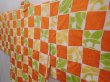 Photo2: 6109T07z590 Vintage Japanese Kimono Silk HAORI  Orange (2)