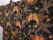 Photo2: 6109T08z570 Vintage Japanese Kimono Silk HAORI Butterfly Black (2)
