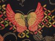 Photo4: 6109T08z570 Vintage Japanese Kimono Silk HAORI Butterfly Black (4)