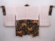 Photo6: 6109T08z570 Vintage Japanese Kimono Silk HAORI Butterfly Black (6)