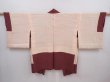 Photo6: 6109T10z520 Vintage Japanese Kimono Silk HAORI Branch Wine red (6)