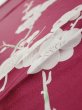 Photo4: 3i01z60  Japanese Kimono Silk  FABRIC Plum branch Wine red 43.3x14.4 (4)