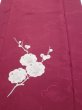 Photo1: 3i03z90  Japanese Kimono Silk  FABRIC Plum branch Wine red 67.7x14.4 (1)