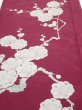Photo1: 3i04z90  Japanese Kimono Silk  FABRIC Plum branch Wine red 68.5x14.4 (1)