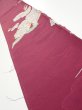 Photo1: 3i07z40  Japanese Kimono Silk  FABRIC Plum branch Wine red 56.7x7.5 (1)