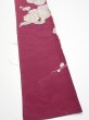 Photo2: 3i07z40  Japanese Kimono Silk  FABRIC Plum branch Wine red 56.7x7.5 (2)