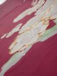 Photo4: 3i07z40  Japanese Kimono Silk  FABRIC Plum branch Wine red 56.7x7.5 (4)