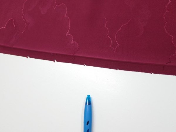 Photo5: 3i08z40  Japanese Kimono Silk  FABRIC Cloud Wine red 57.1x7.5 (5)