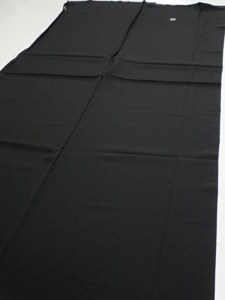 Photo5: 3i01z190  Japanese Kimono Silk  FABRIC Pine Black 67.7x24.8 (5)
