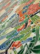 Photo4: 3i04z90  Japanese Kimono Silk  FABRIC Flowers Off-white 63.8x14.8 (4)