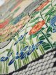 Photo4: 3i07z40  Japanese Kimono Silk  FABRIC Flowers Off-white 59.1x7.3 (4)