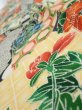 Photo3: 3i10z30  Japanese Kimono Silk  FABRIC Flowers Off-white 35.8x7.3 (3)