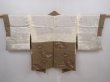Photo6: 6113T01z550 Vintage Japanese Kimono Silk HAORI Karesansui Olive-Brown (6)