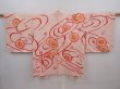 Photo1: 6113T03z490 Vintage Japanese Kimono Silk SHIBORI HAORI Flower Light pink (1)